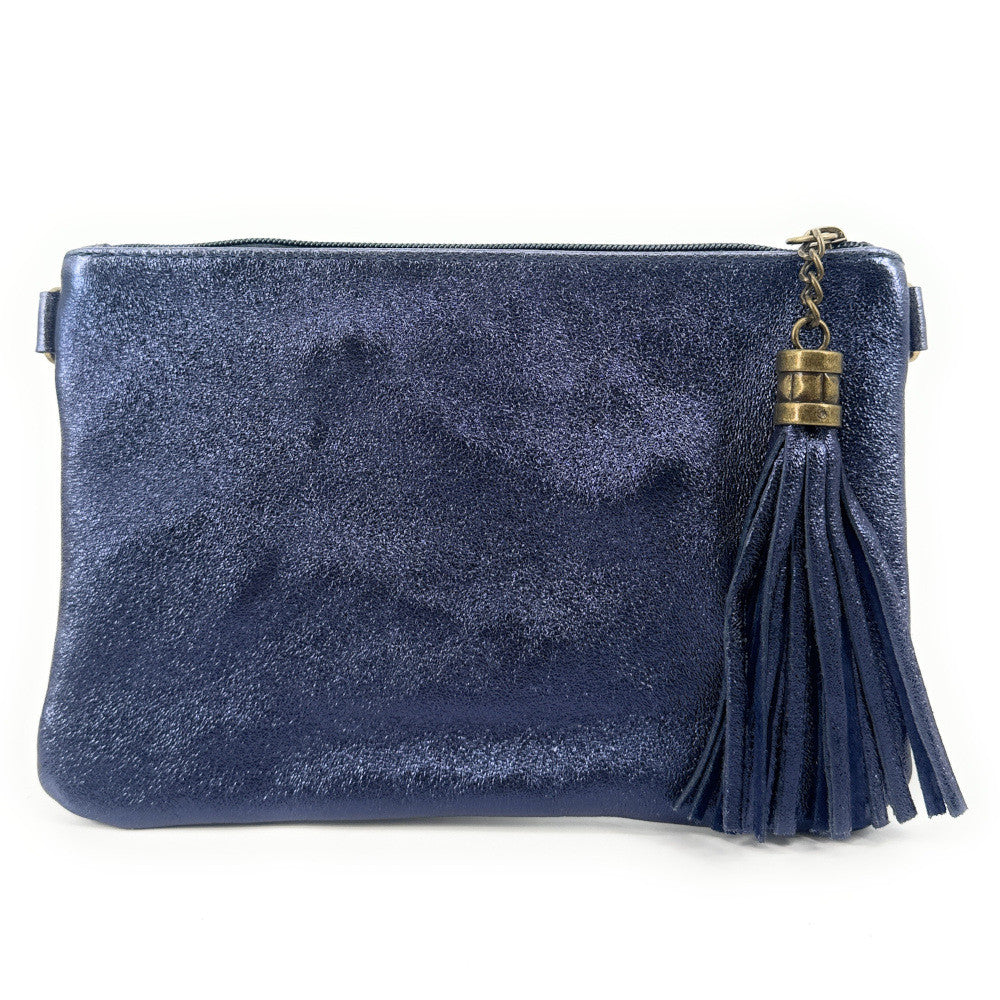 Sac pochette en cuir irisé MORGANE Nuit étoilée