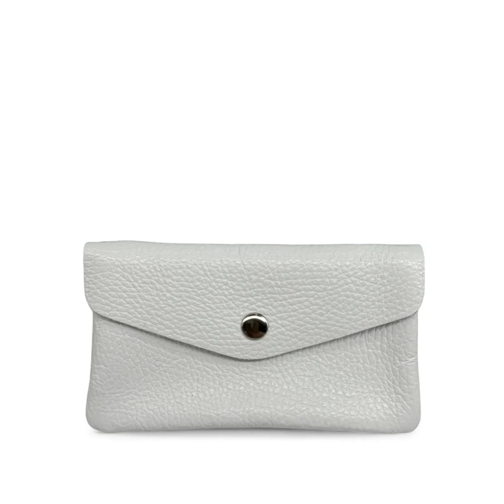 Pochette porte-monnaie en cuir grainé COMPO Blanc