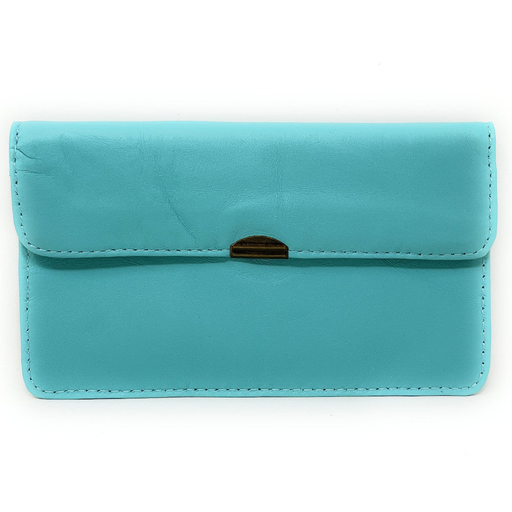 Pochette porte-monnaie en cuir lisse IMPRO Lagon