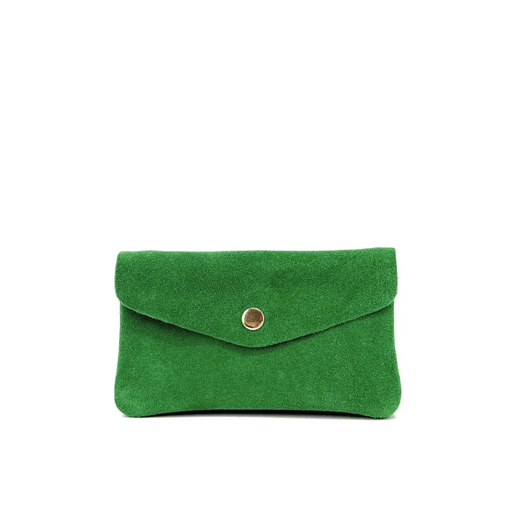 Pochette porte-monnaie en croûte de cuir COMPO SUEDE Vert anglais