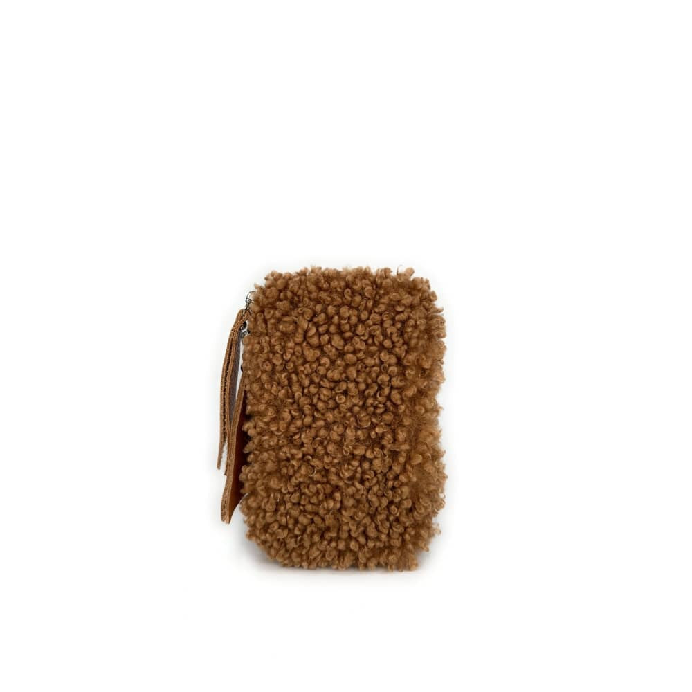 Pochette téléphone en peluche TEDDY Camel
