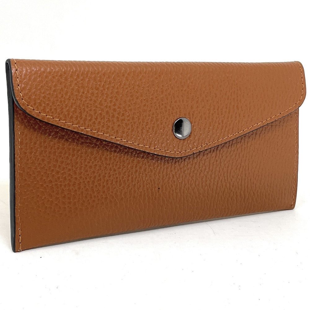 Porte-cartes portefeuille en cuir grainé CLOE Camel