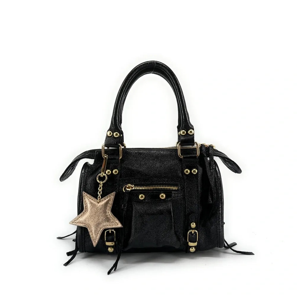 Porte-clés en cuir irisé ETOILE GLOW Champagne irisé