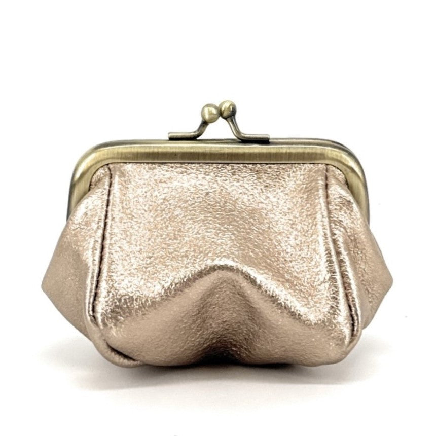 Pochette porte-monnaie en cuir irisé REINETTE Champagne irisé