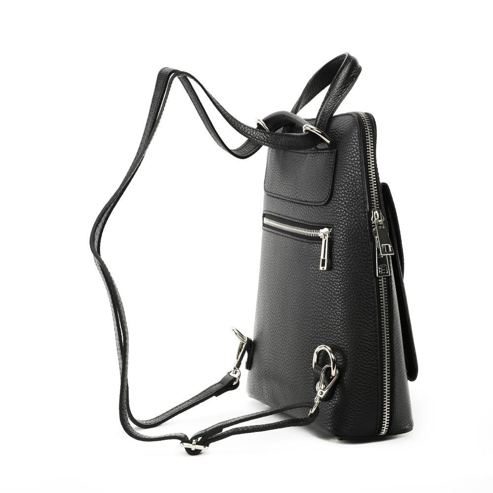 Sac à dos en cuir grainé HAILEY Noir