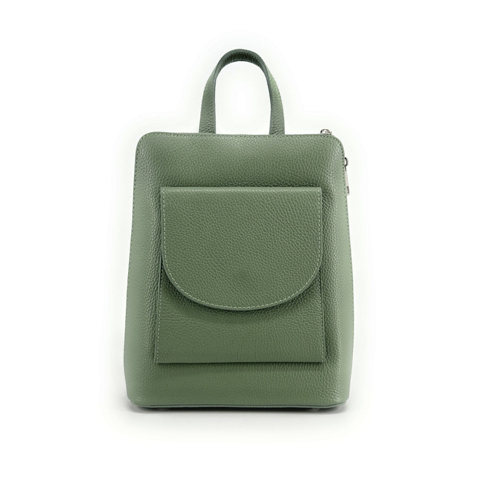 Sac à dos en cuir grainé HAILEY Vert pastel