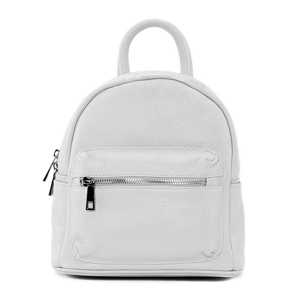 Sac à dos en cuir grainé LITTLE KYOTO Blanc