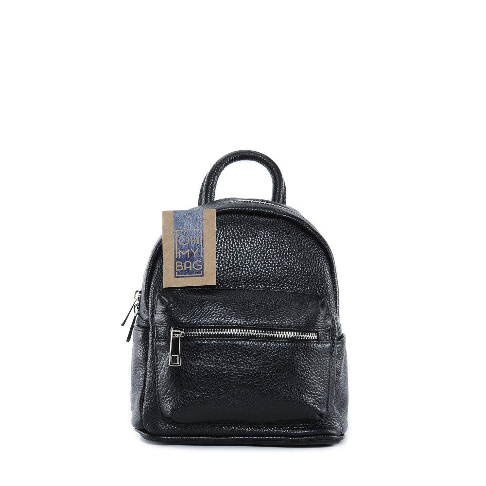 Sac à dos en cuir grainé LITTLE KYOTO Noir