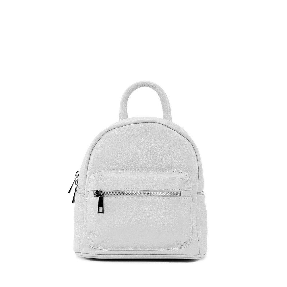 Sac à dos en cuir grainé LITTLE KYOTO Blanc