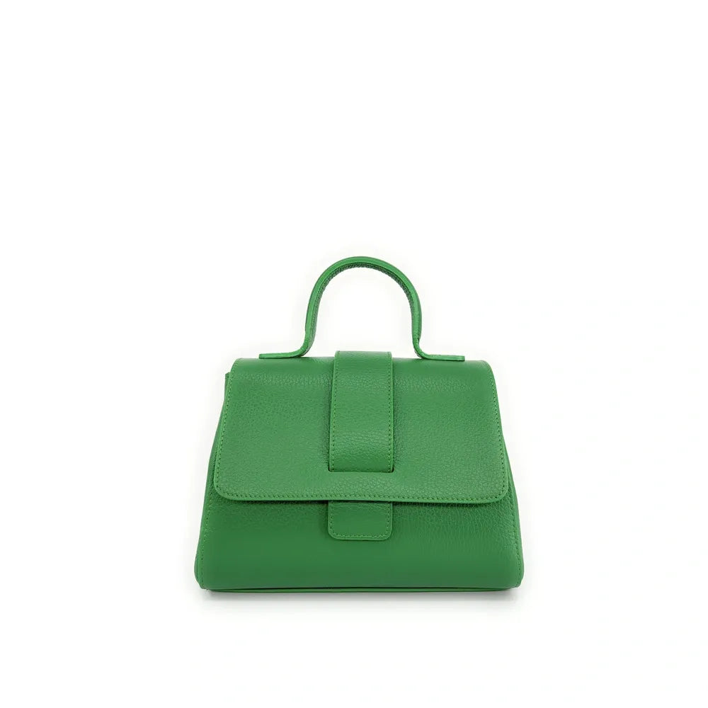 Sac bandoulière en cuir grainé SMART Vert anglais