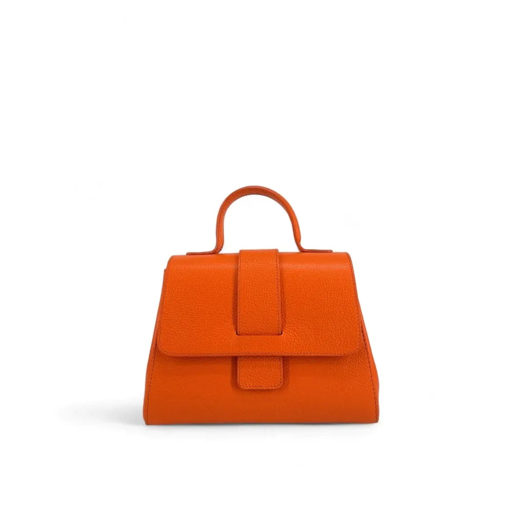 Sac bandoulière en cuir grainé SMART Orange