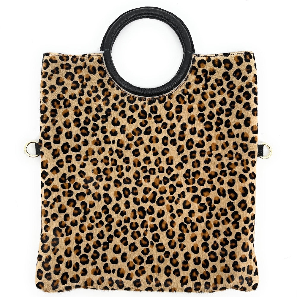 Sac pochette en cuir à motifs CHARLOTTE E.L. Ocelot