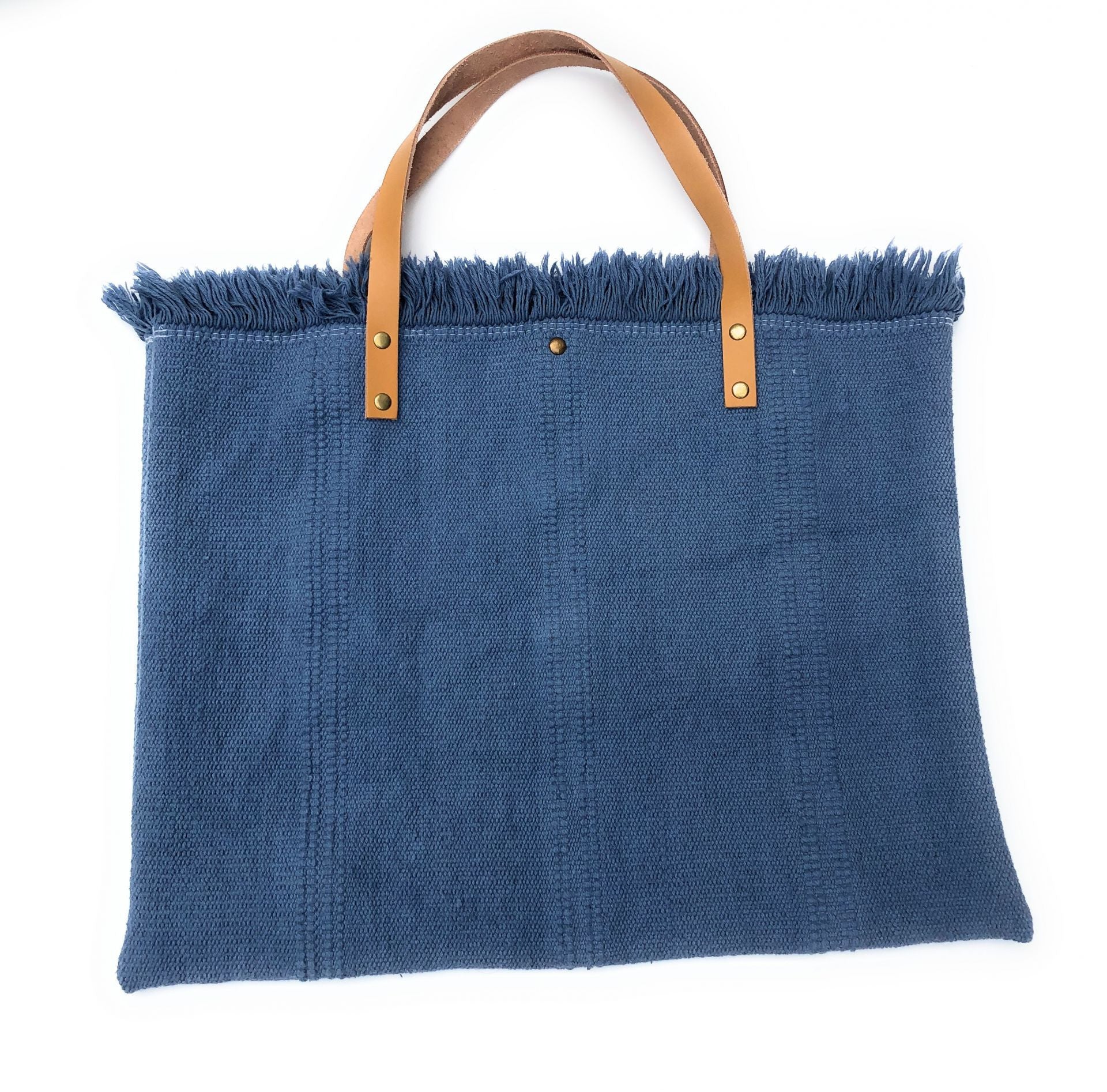 Sac de plage cabas en tissu AMOUR Bleu