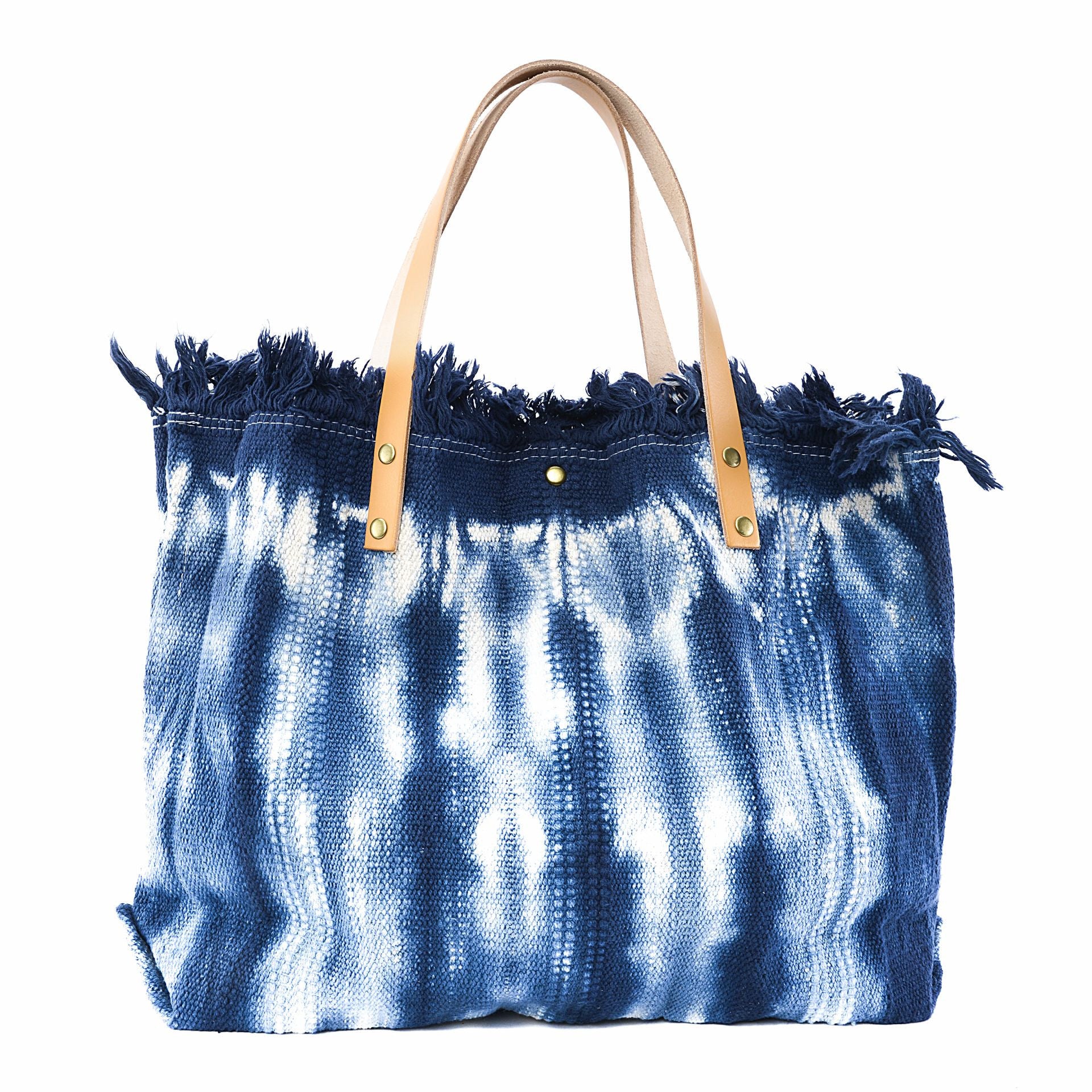 Sac à main cabas en tissu BELIZE Bleu marine