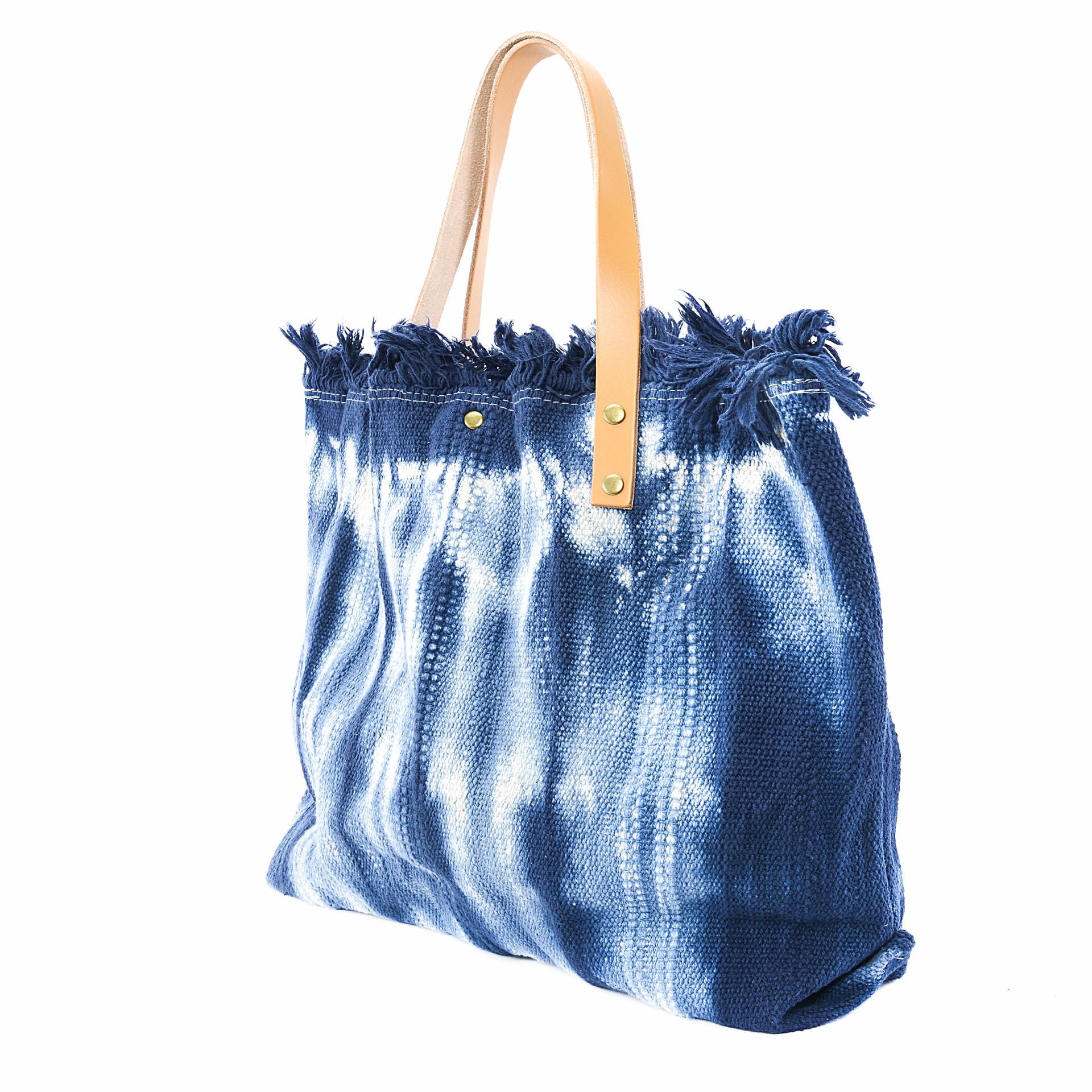 Sac à main cabas en tissu BELIZE Bleu marine
