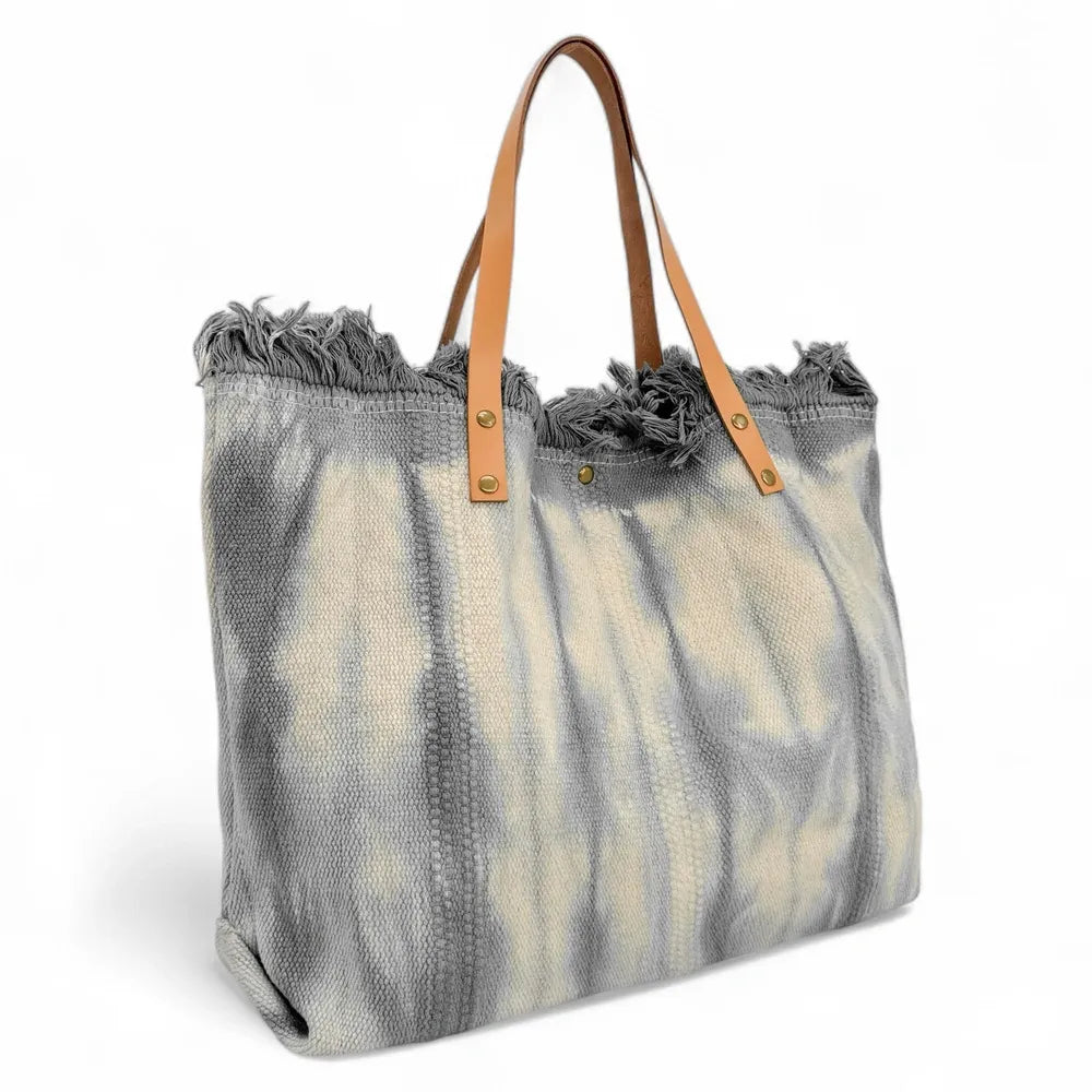 Sac à main cabas en tissu BELIZE Gris clair