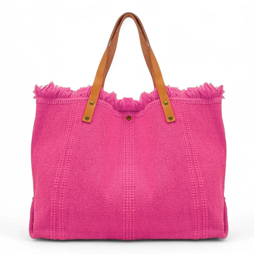 Sac à main cabas en tissu IBIZA Rose