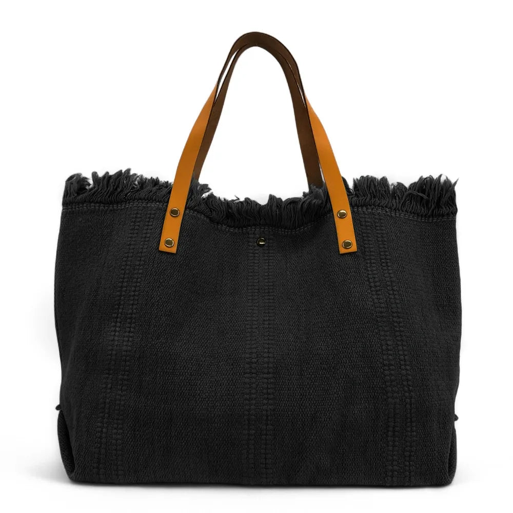 Sac à main cabas en tissu IBIZA Noir