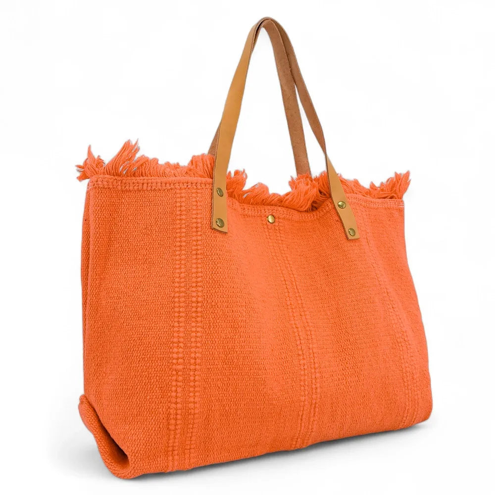 Sac à main cabas en tissu IBIZA Orange