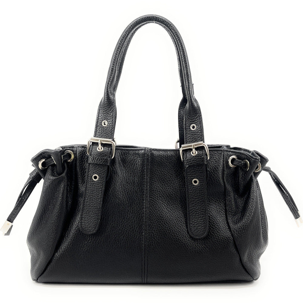 Sac bowling porté épaule en cuir grainé PRINCESSE Noir