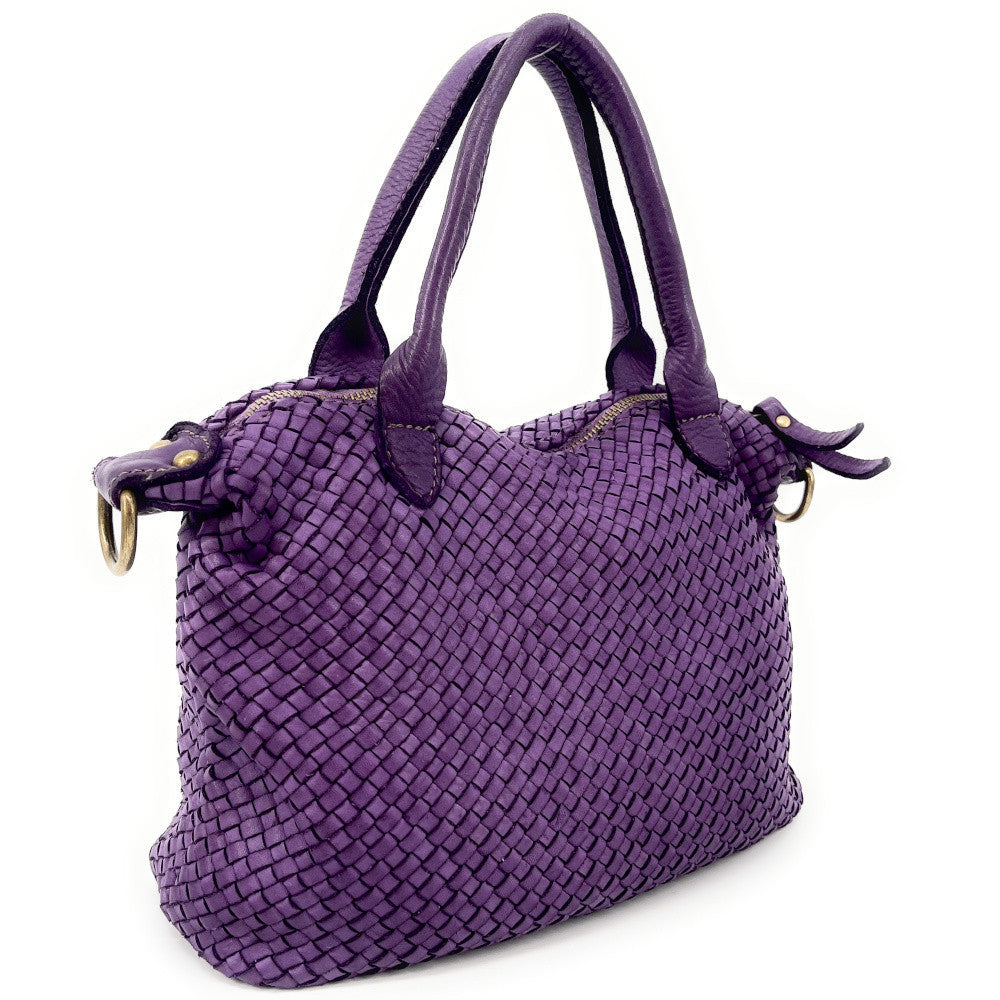 Sac à main en cuir vintage MISS ROSE Violet