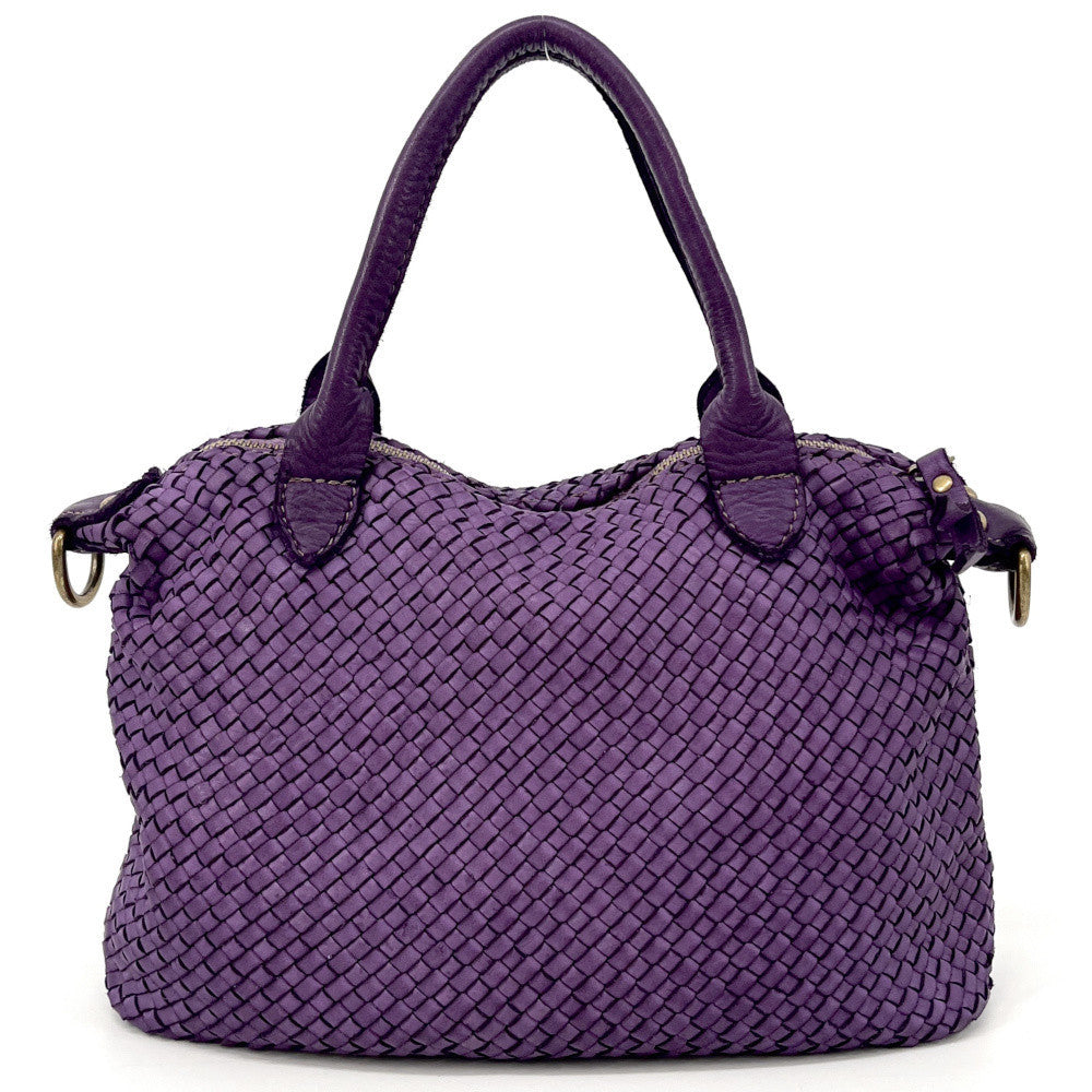 Sac à main en cuir vintage MISS ROSE Violet