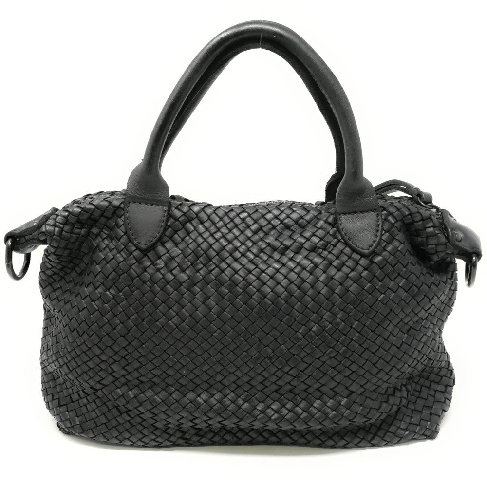 Sac à main en cuir vintage MISS ROSE Noir