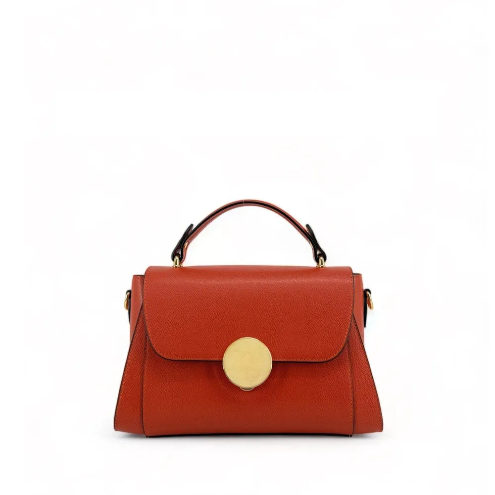 Sac à main en cuir grainé APOLLINE Ambre