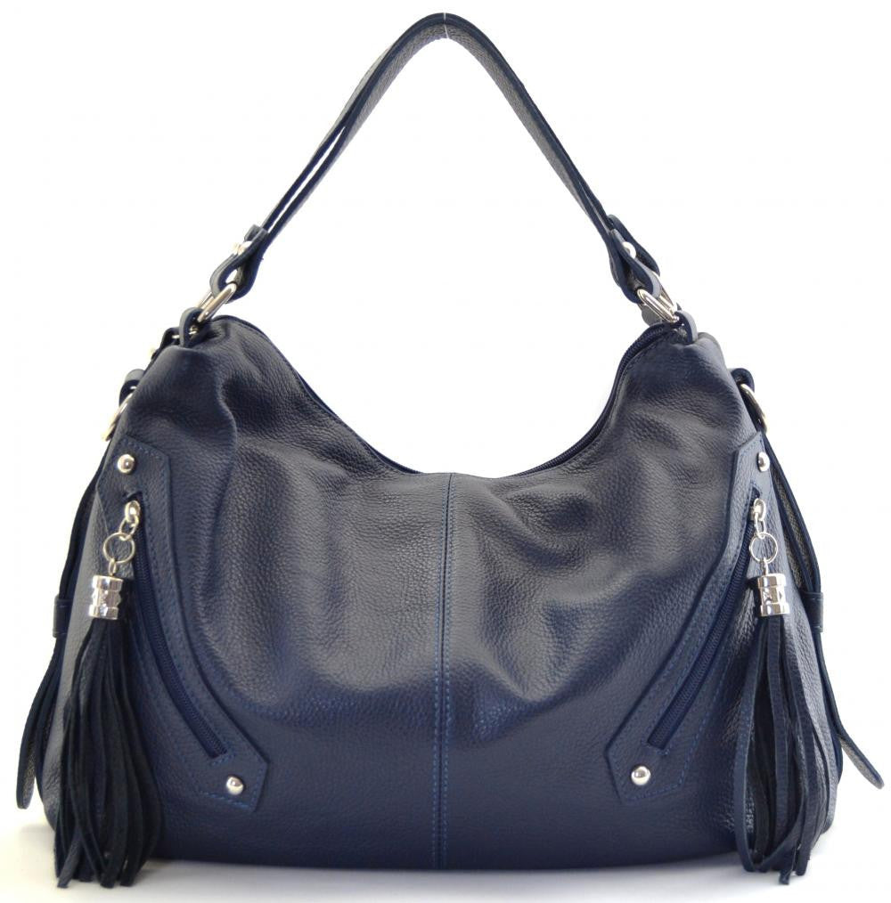 Sac à main en cuir grainé ARIZONA Bleu marine