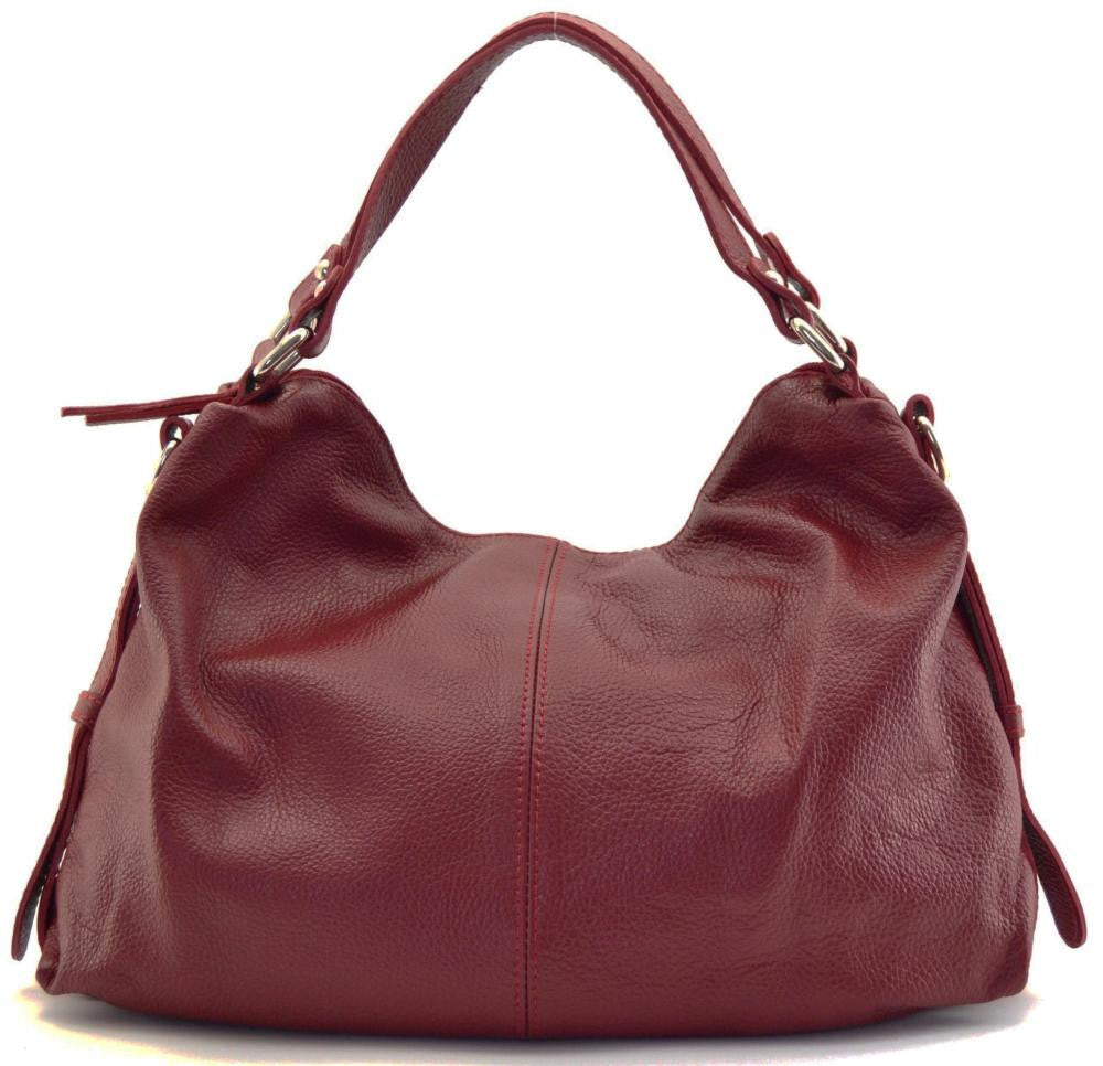 Sac à main en cuir grainé ARIZONA Rouge foncé