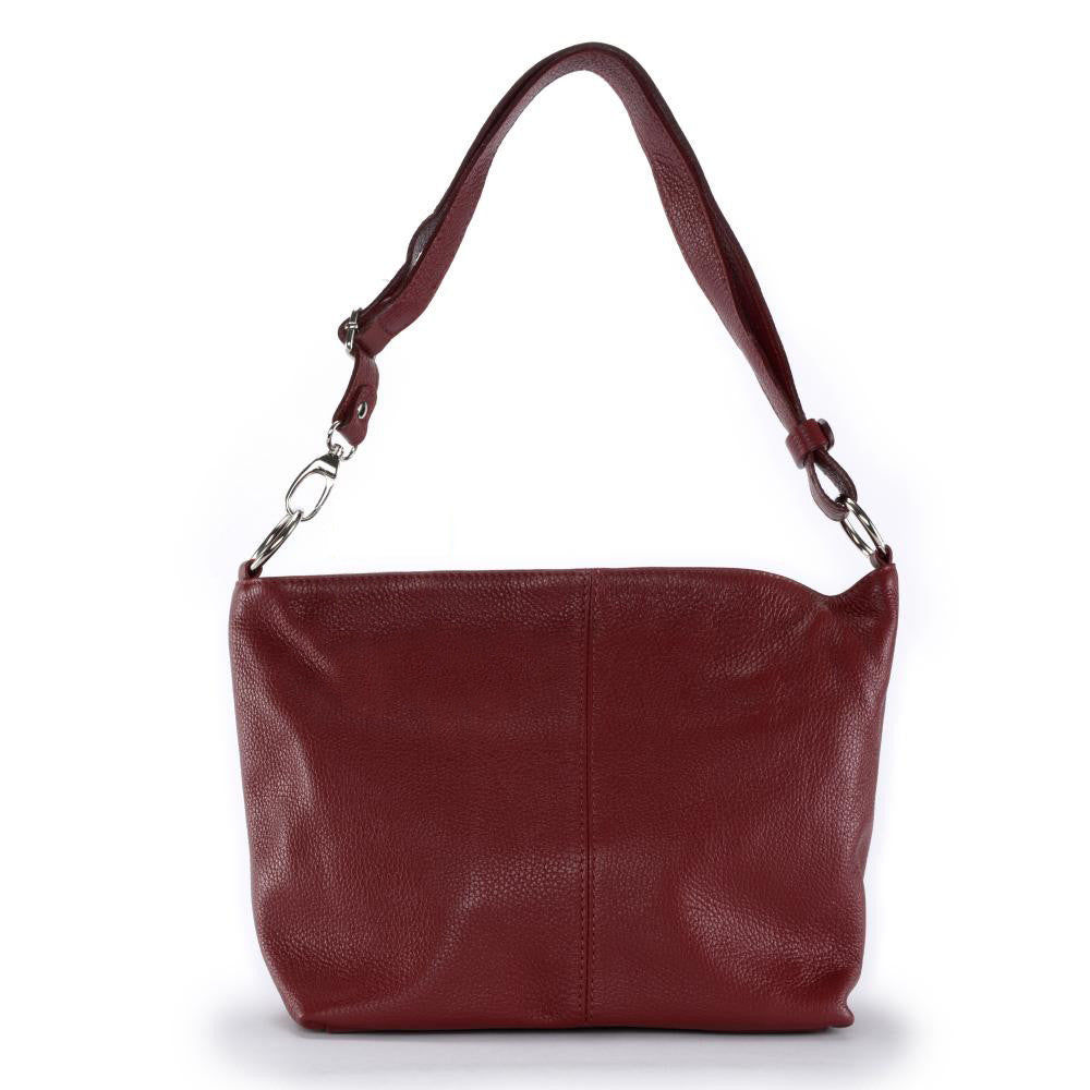 Sac à main en cuir grainé KUTA Rouge foncé