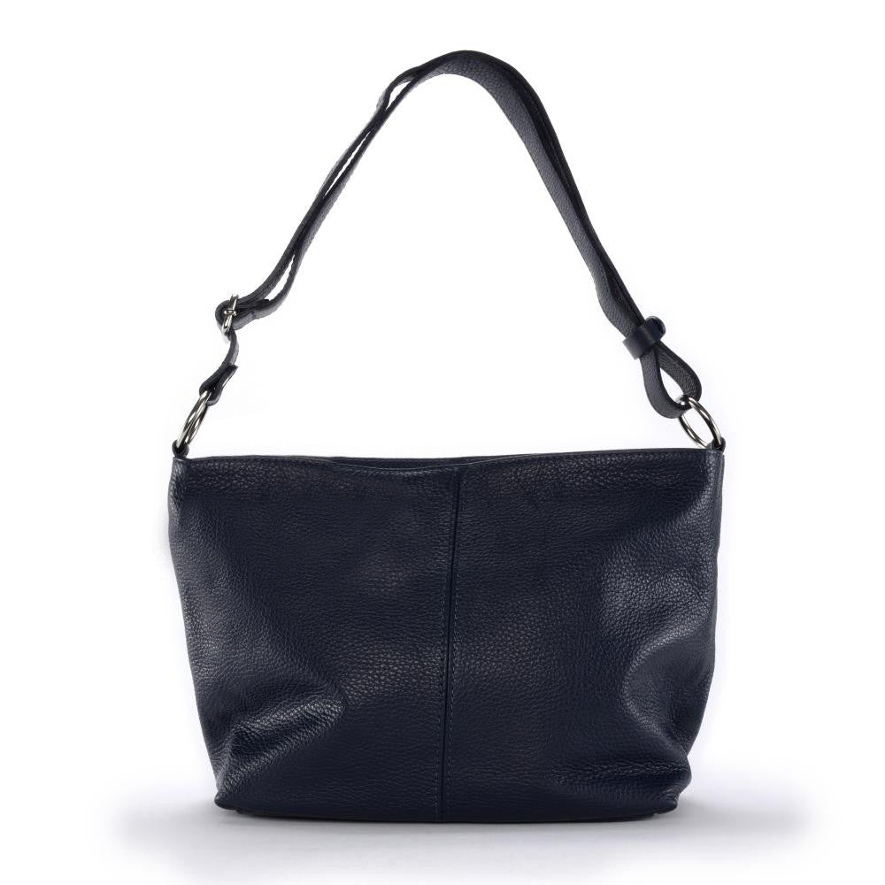 Sac à main en cuir grainé KUTA Bleu marine