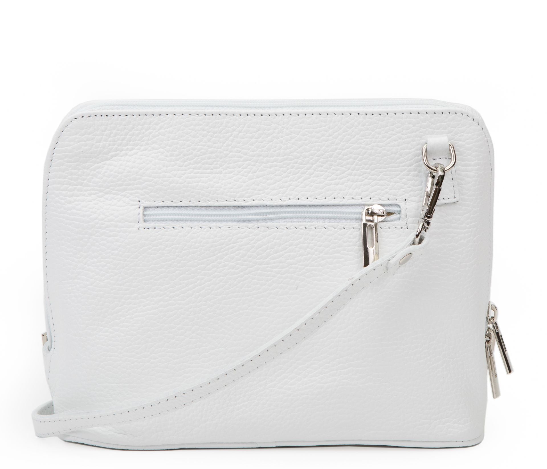 Sac à main en cuir italien grainé MAMMA MIA Blanc