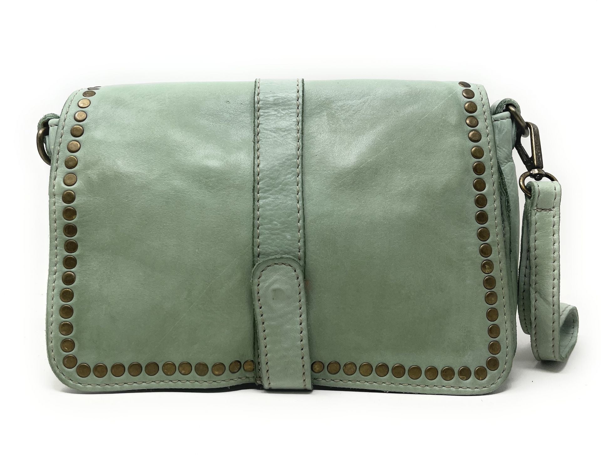 Sac besace à bandoulière en cuir vintage MISS SHAN Vert pastel