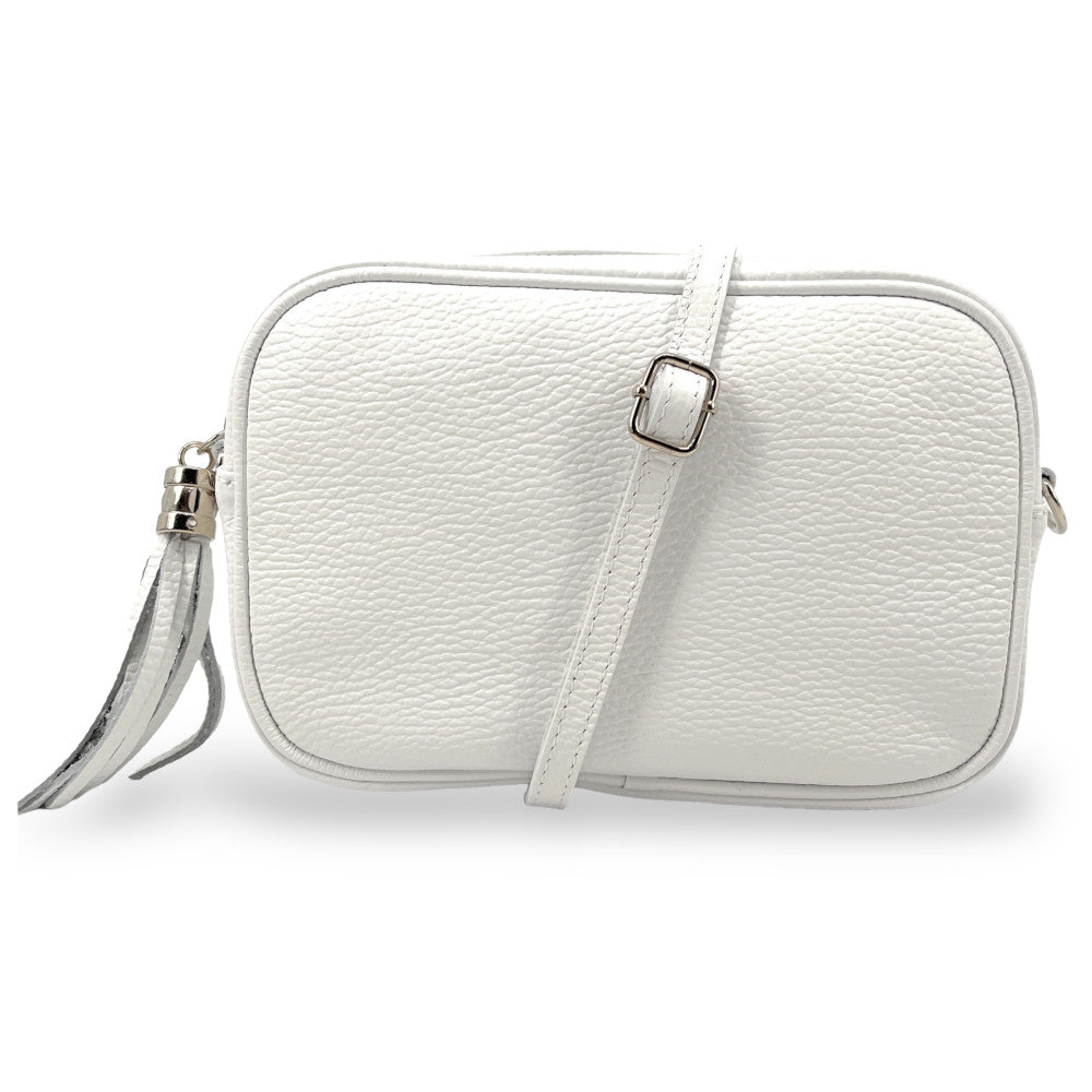 Sac à main en cuir grainé SEVILLE Blanc