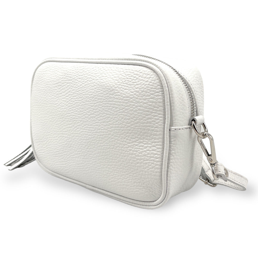 Sac à main en cuir grainé SEVILLE Blanc