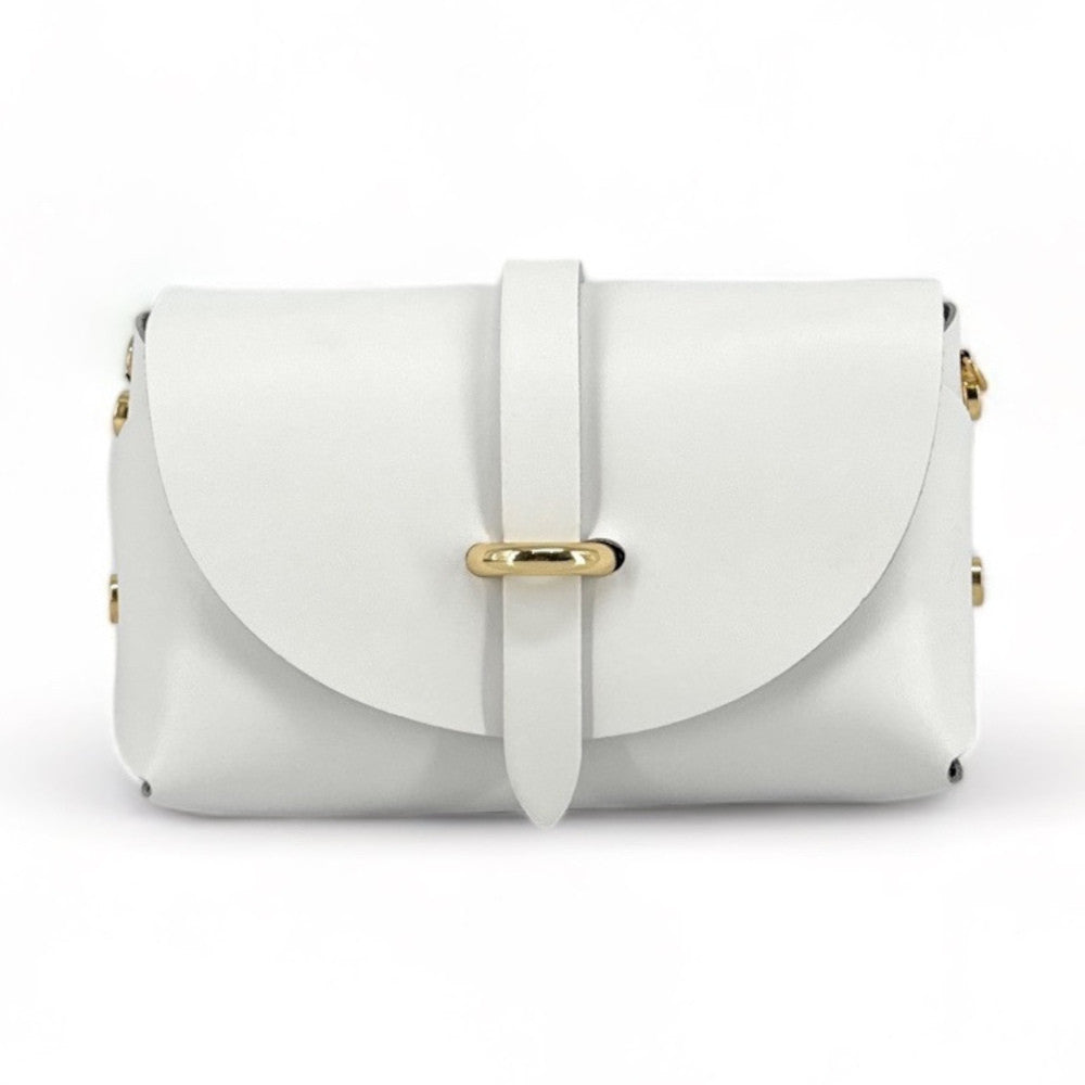 Mini sac à main en cuir lisse CANDY Blanc
