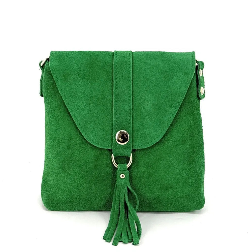 Sac besace en croûte de cuir KIONA Vert anglais