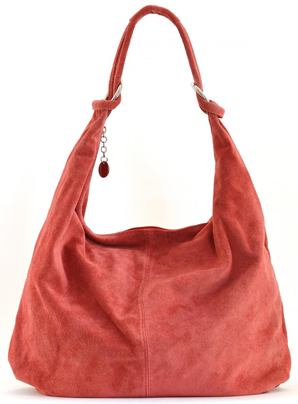 Sac à main en croûte de cuir LOVE Rose corail