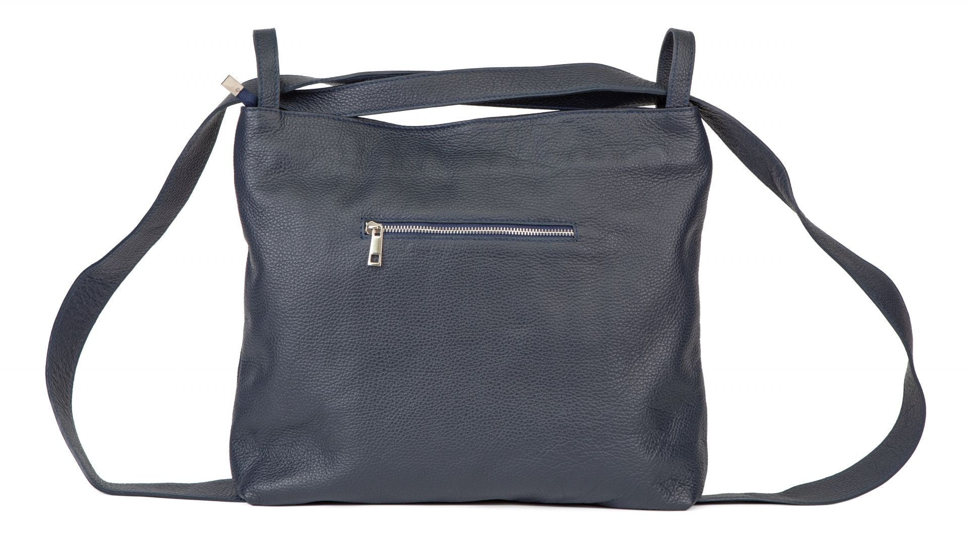 Sac à main sac à dos en cuir grainé SOHO Bleu marine