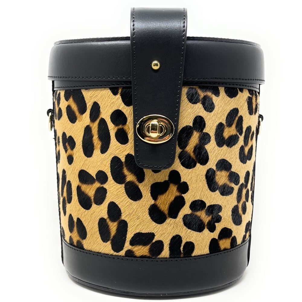 Sac seau en cuir à motifs TUMBADORA Léopard