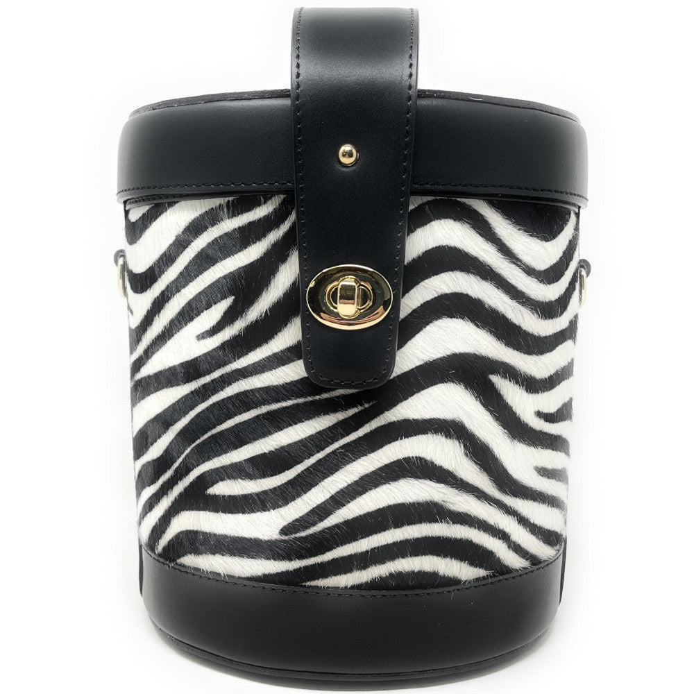 Sac seau en cuir à motifs TUMBADORA Zèbre