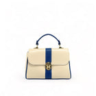 Beige / azul medio