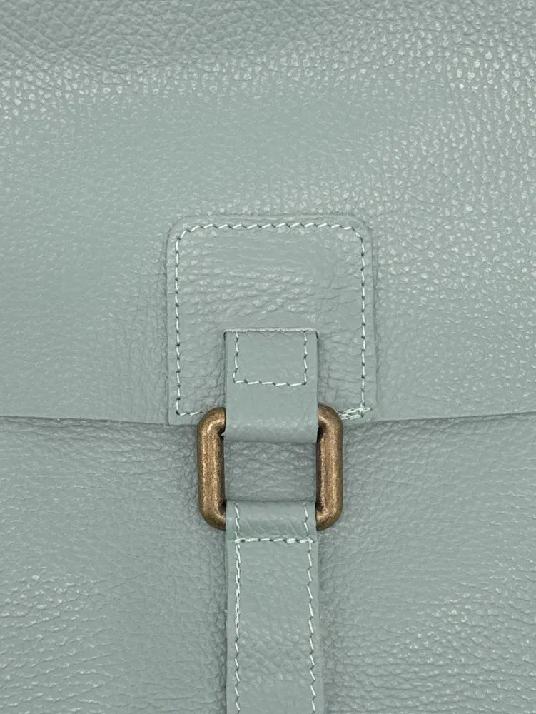 Sac bandoulière en cuir grainé COQUETTE Vert pastel