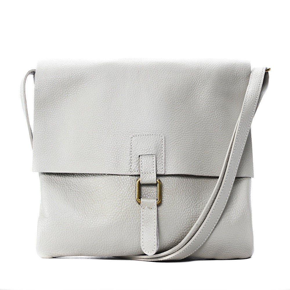Sac bandoulière en cuir grainé COQUETTE Blanc