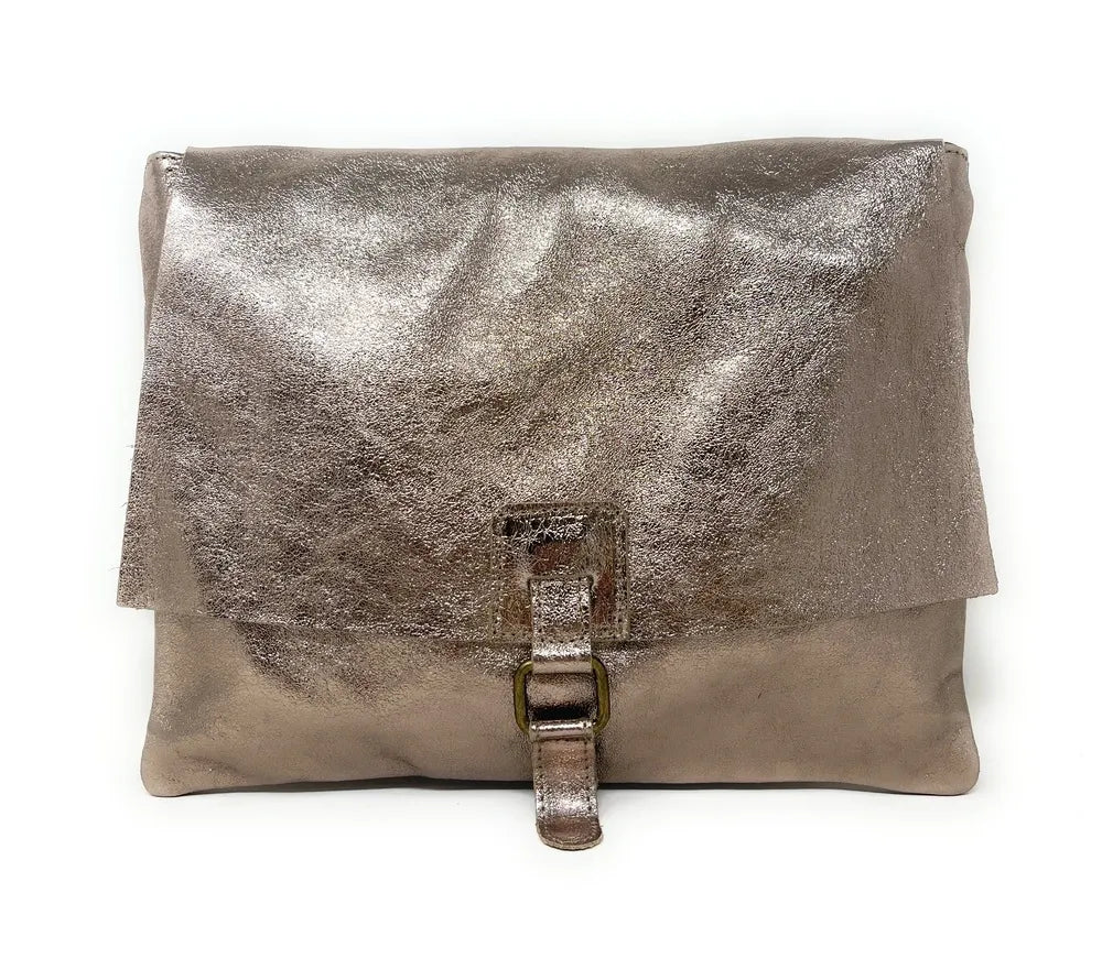 Sac bandoulière en cuir irisé COQUETTE GLOW Champagne irisé