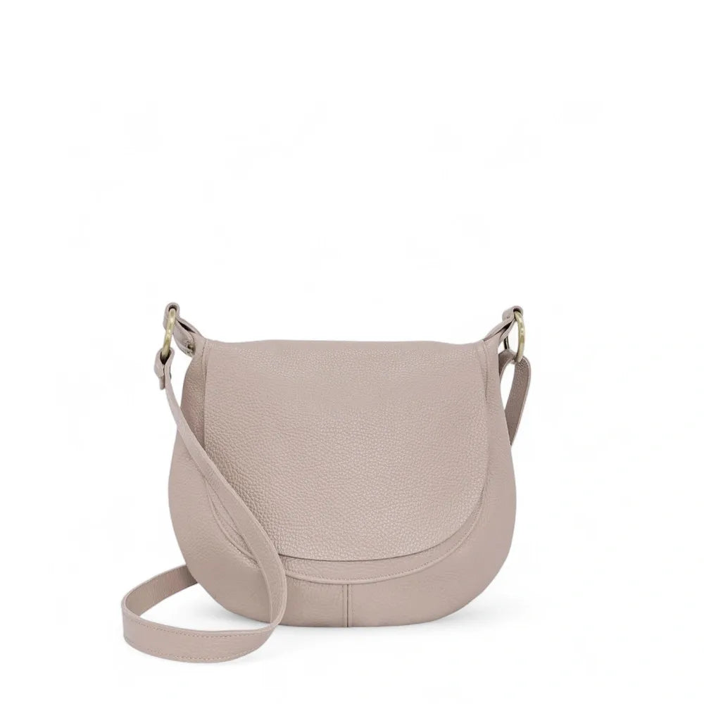 Sac bandoulière en cuir italien LITTLE CITIZEN Rose nude
