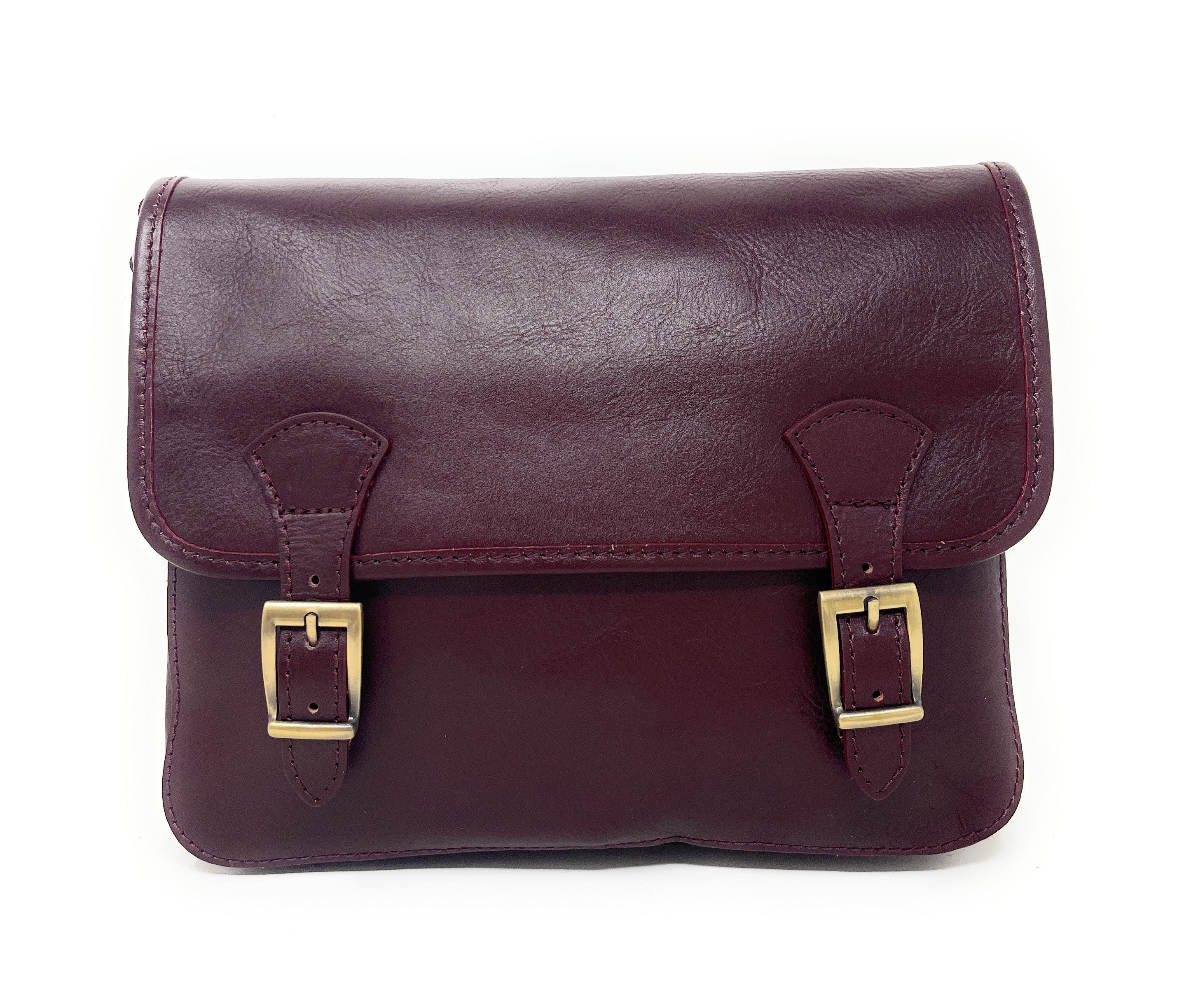 Sac bandoulière en cuir lisse NIAGARA Prune