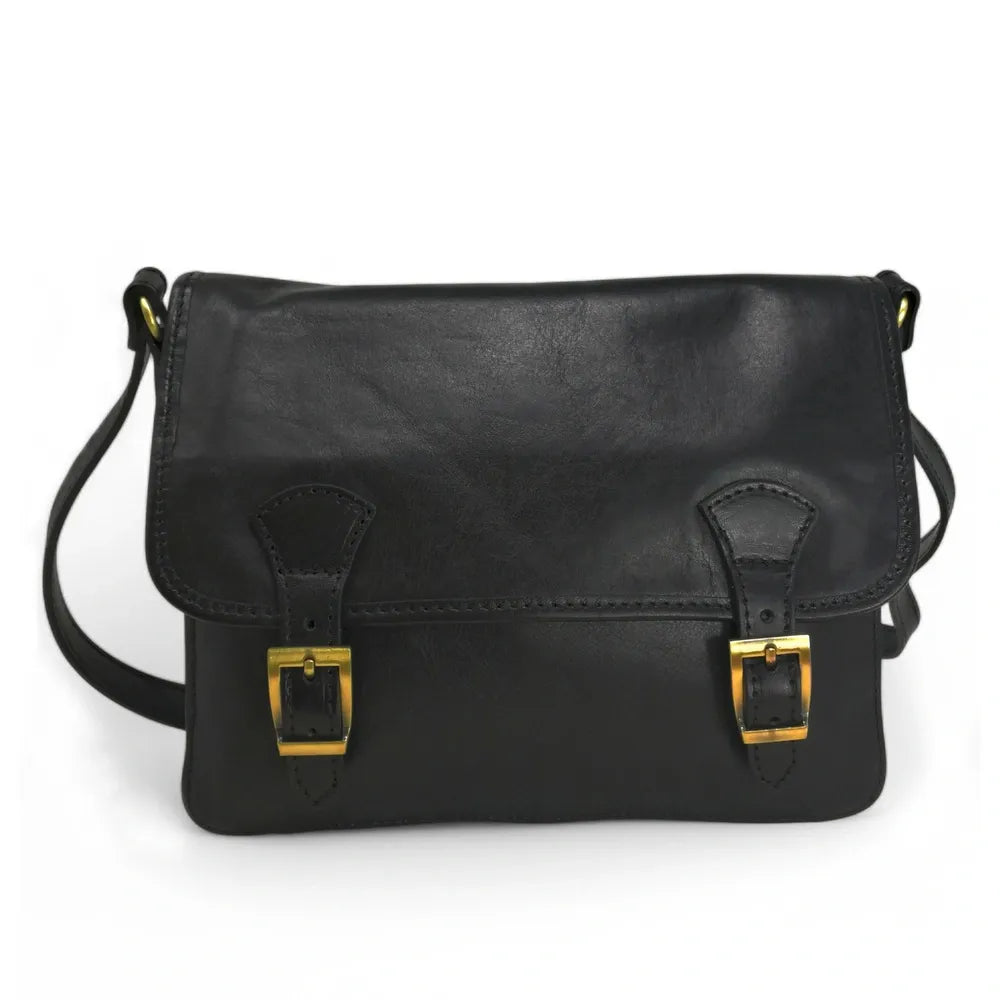 Sac bandoulière en cuir lisse NIAGARA Noir