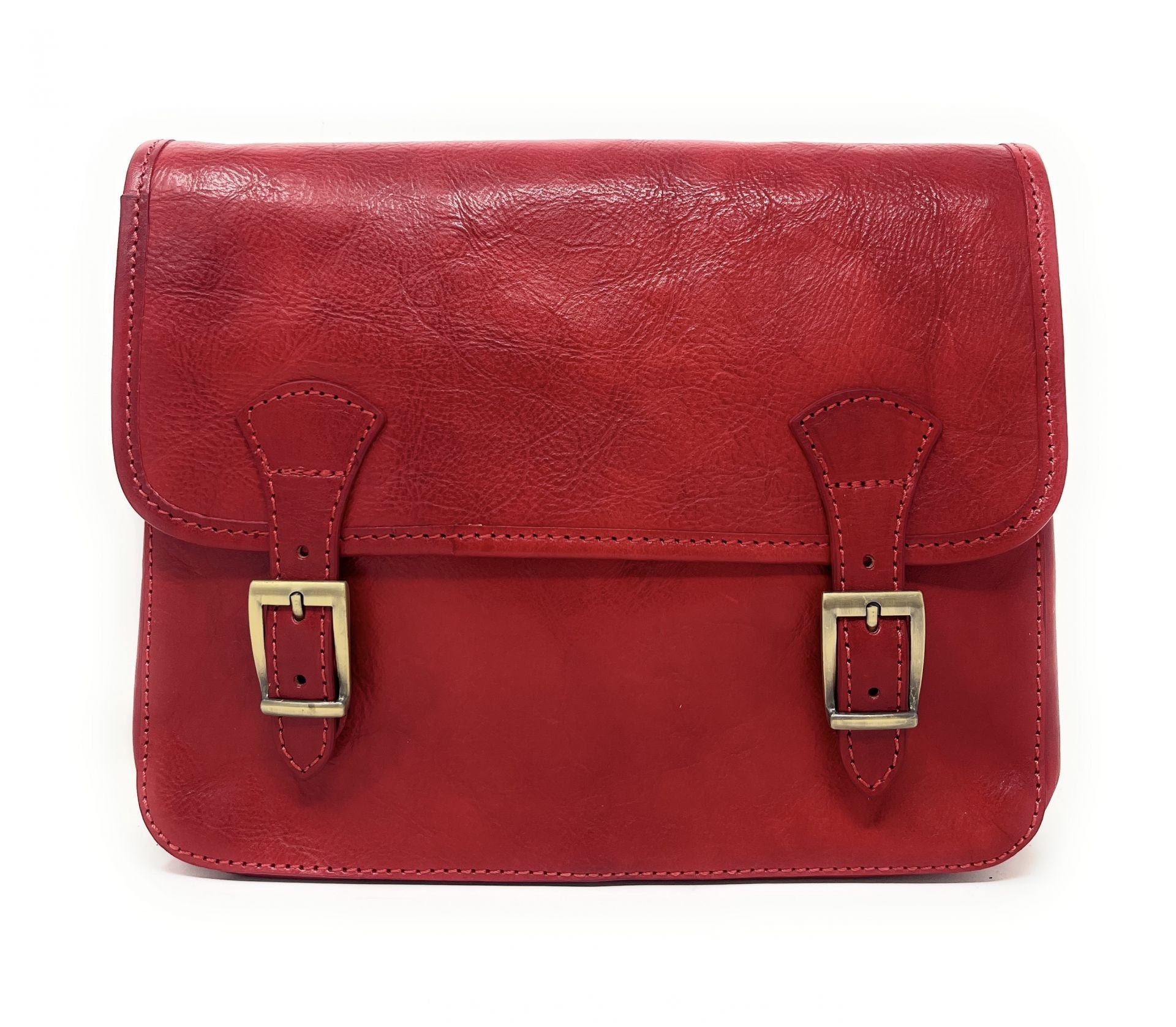 Sac bandoulière en cuir lisse NIAGARA Rouge garance